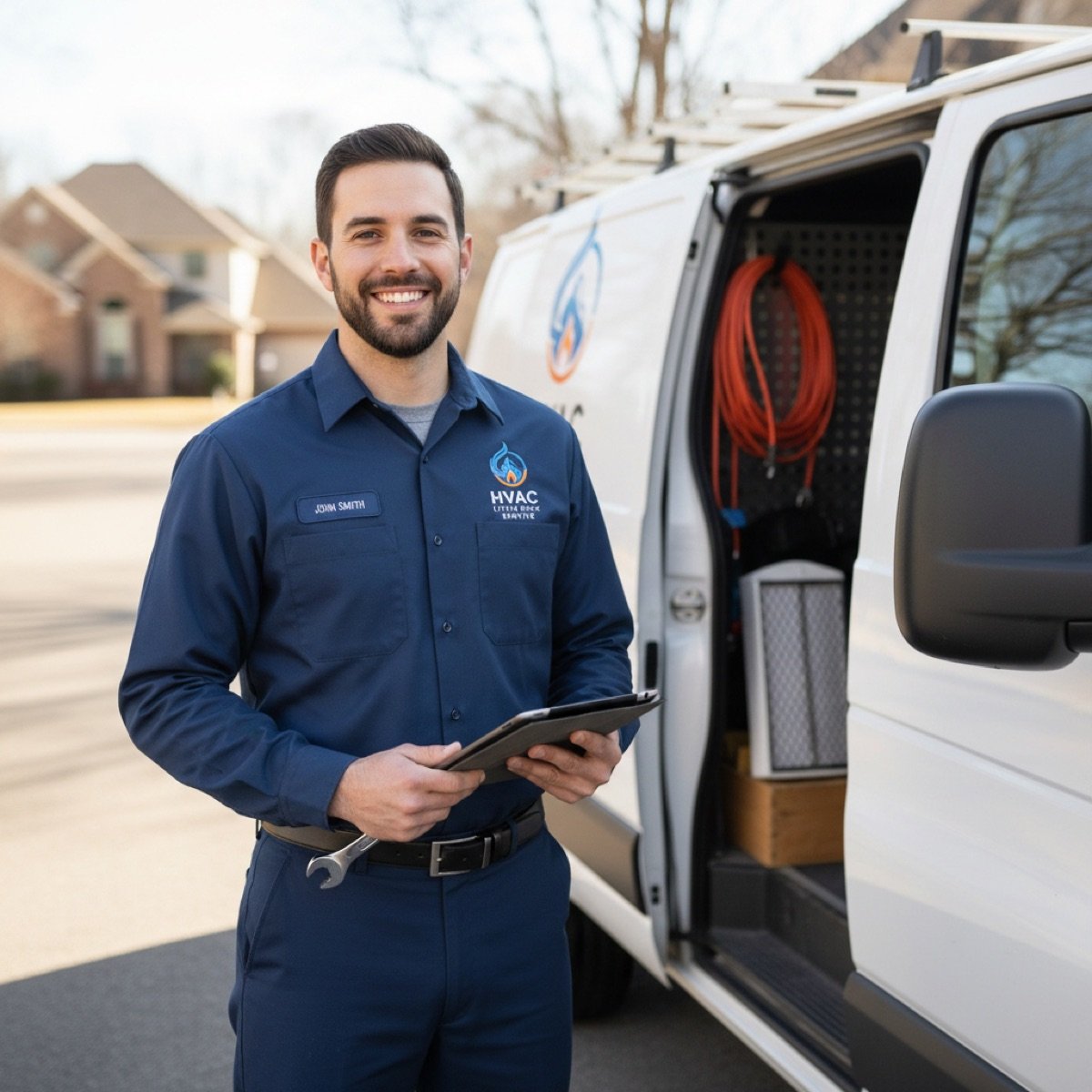 Professional HVAC technician in Little Rock, AR